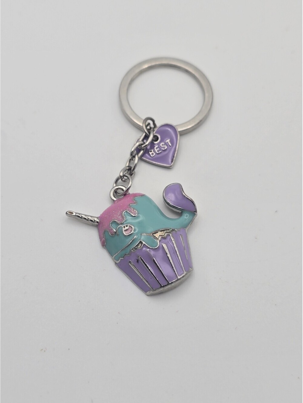 Narwhal Cupcake Keychain Best Friends Half Heart Claire's - Only 1 Half